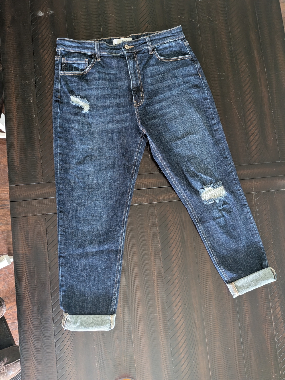 KanCan Dark Blue Distressed Skinny Jeans